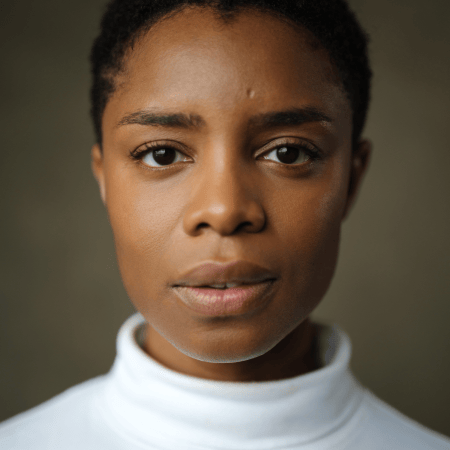 A headshot of actor Justina Kehinde.