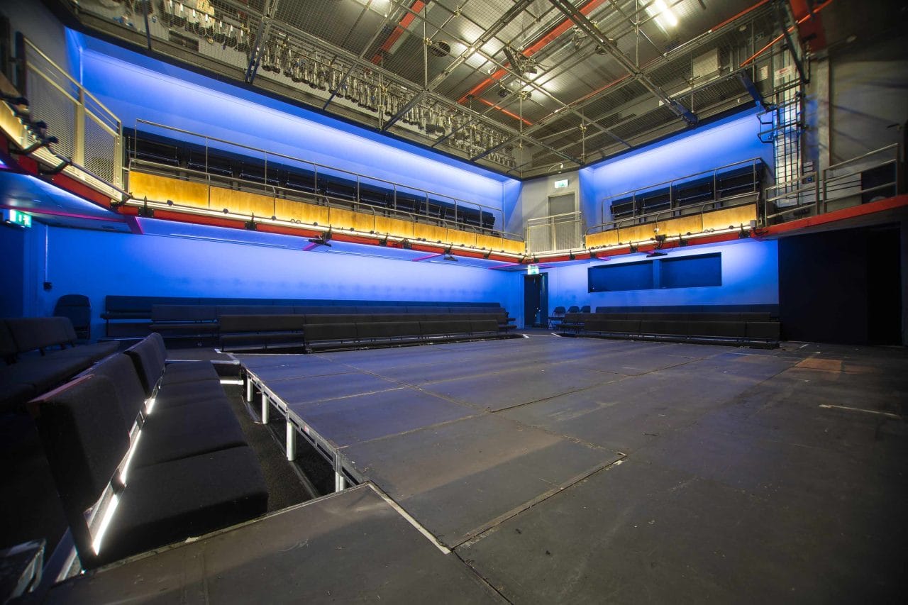 Park 200 Theatre Space view of the space from the stage looking onto the audience seats